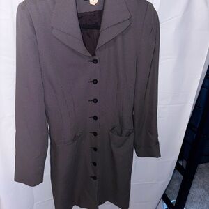 Vintage Elegant Women's Gray Blazer dress
